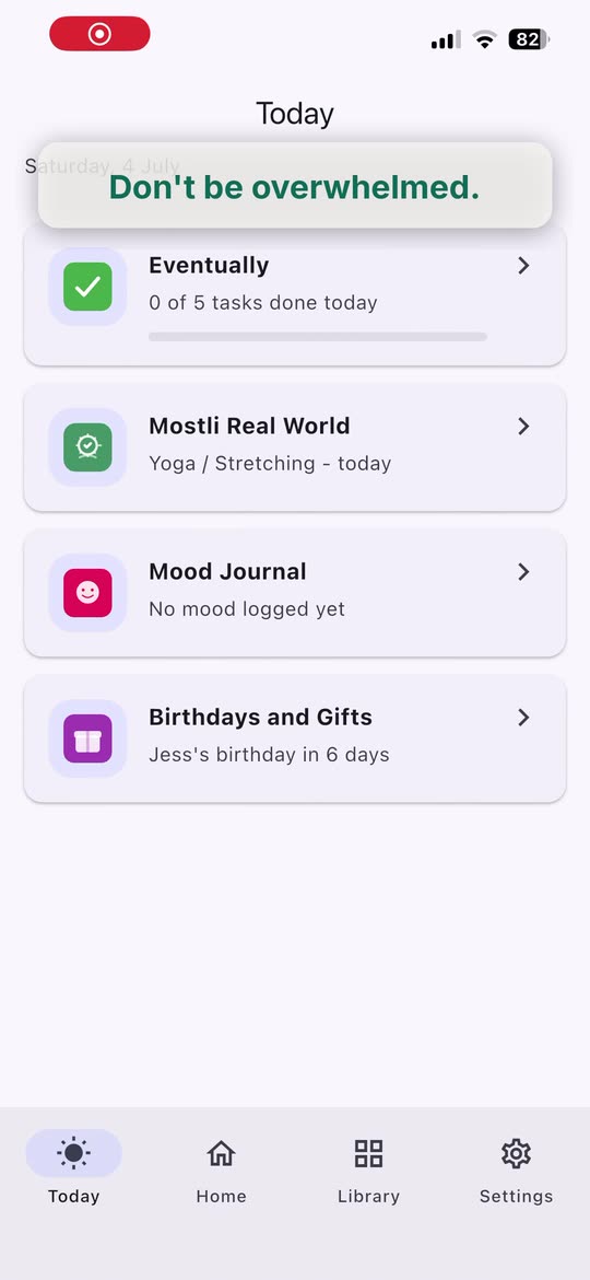 A tour of Today, Favourites, and the App Library.