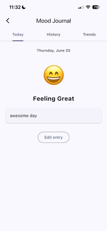 A single tap a day, plus a few words if you want them.